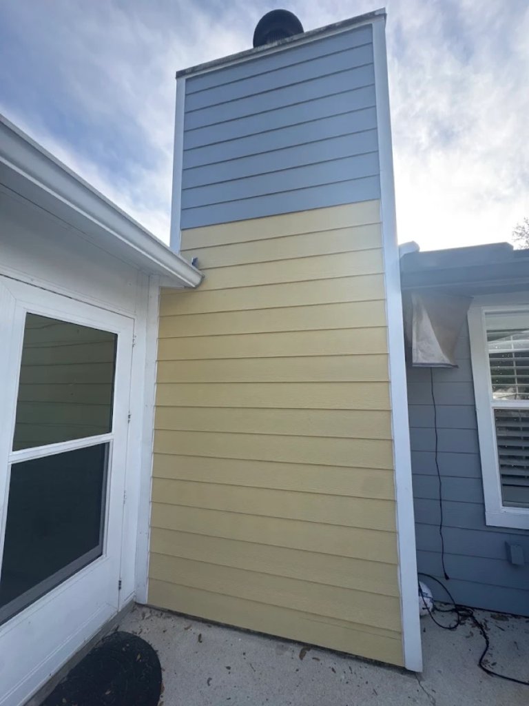 Exterior siding repair completed on a home in Jacksonville, FL