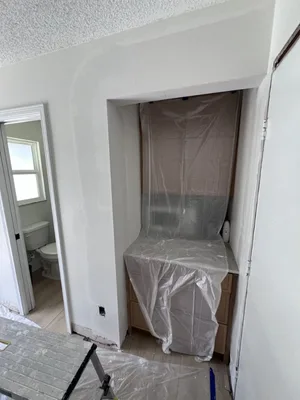 Drywall repair area opened and prepared in Jacksonville, FL