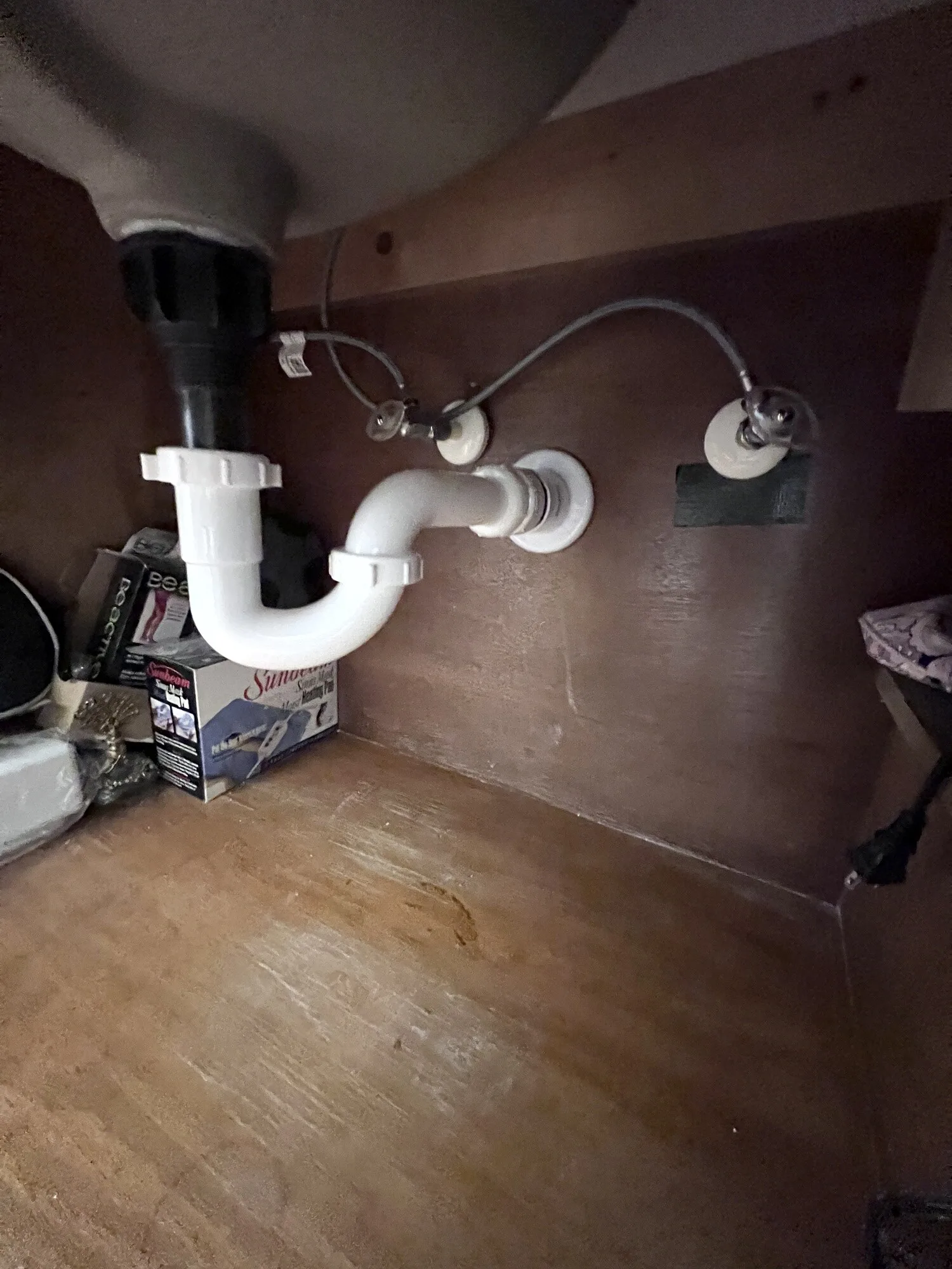 Finished bathroom sink drain and P-trap update in Jacksonville, Florida