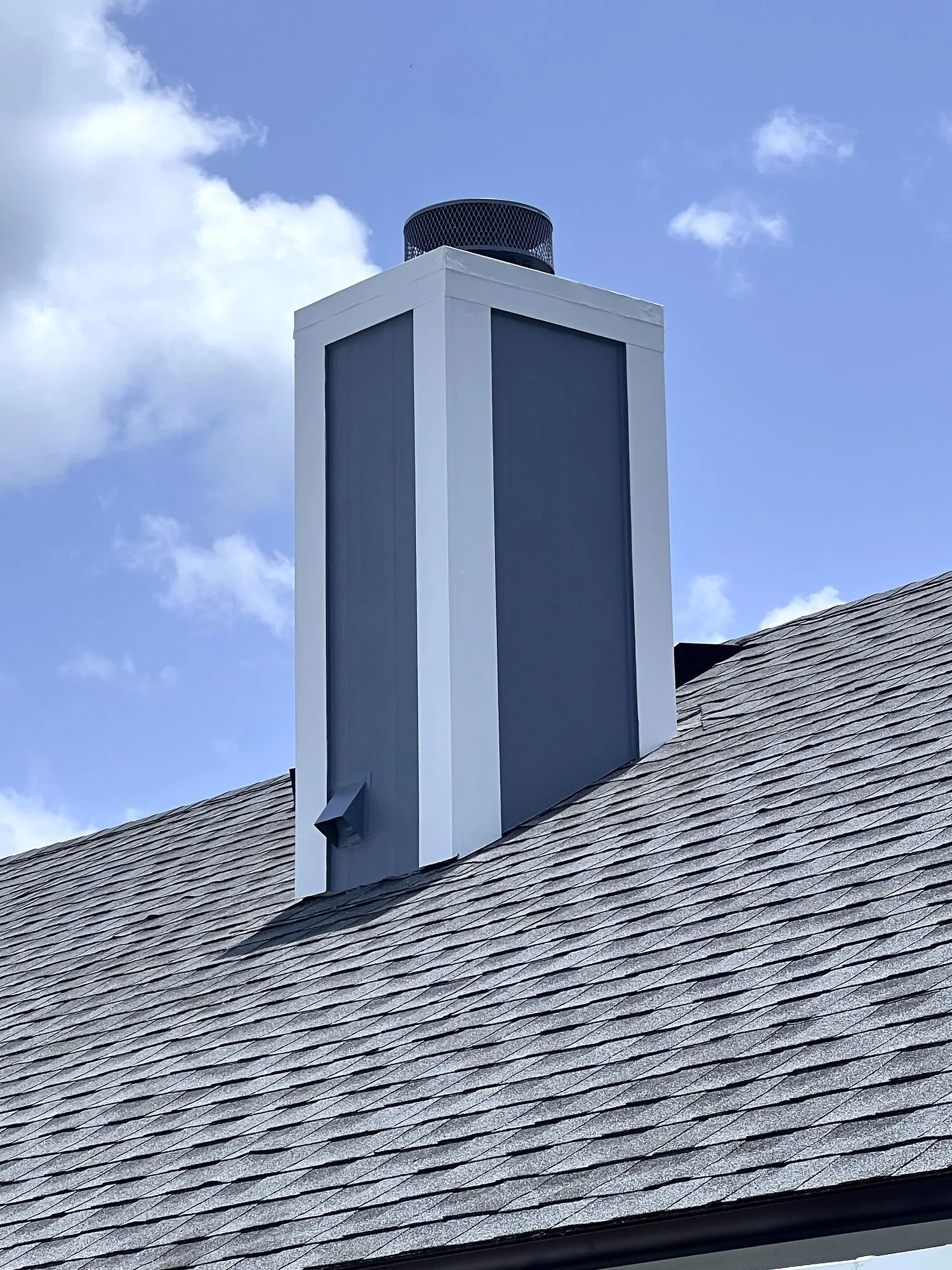 Finished chimney siding and trim repair in Jacksonville Beach, Florida
