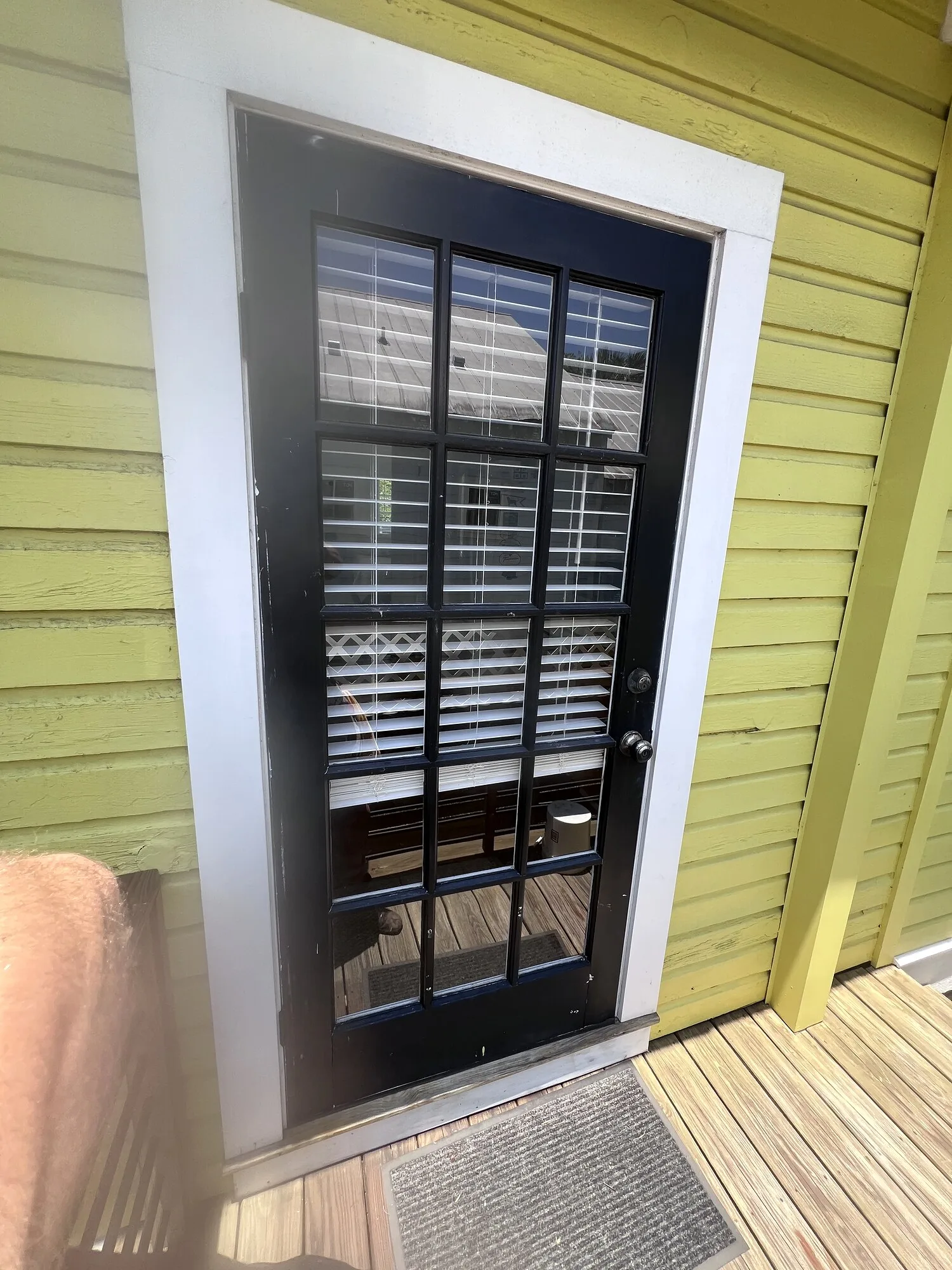 Original kitchen door before replacement
