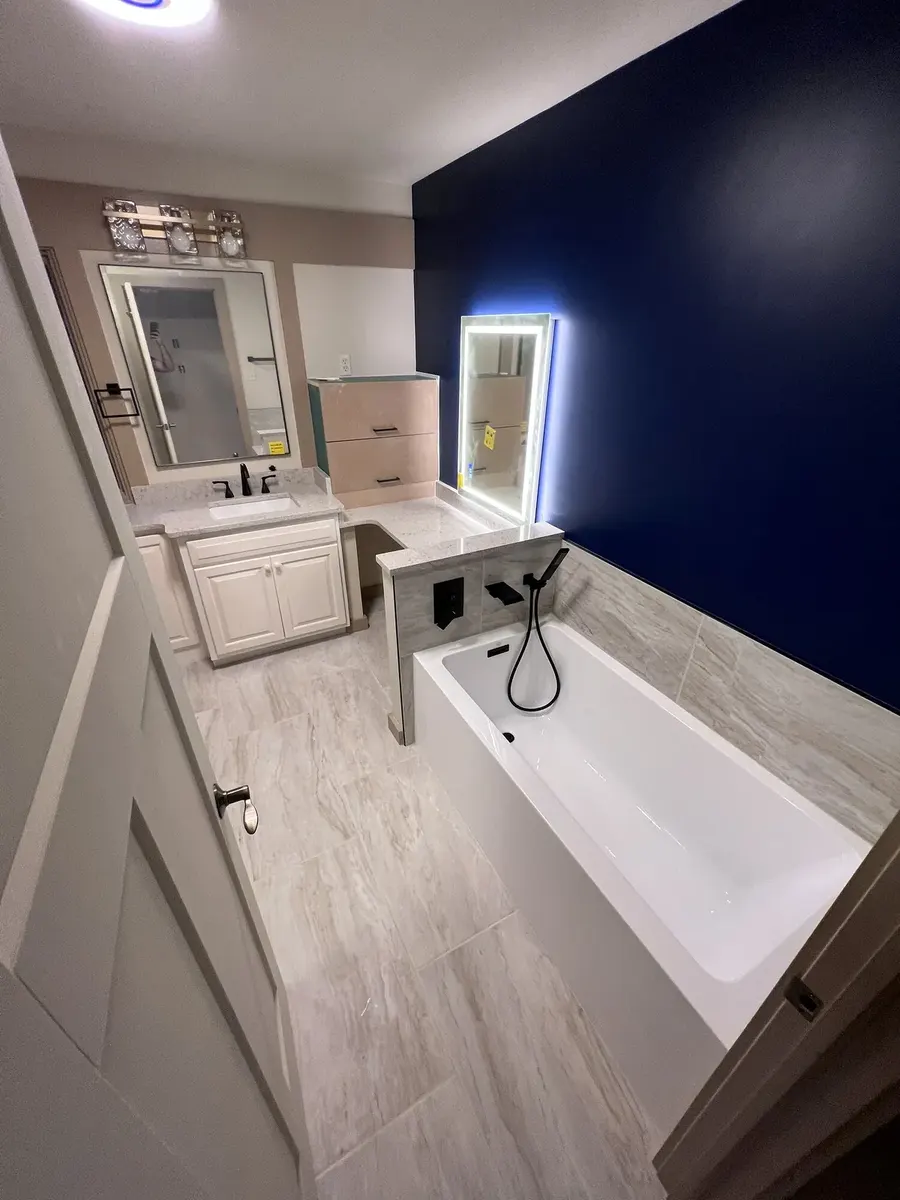 Primary Bathroom Remodel after the work was completed