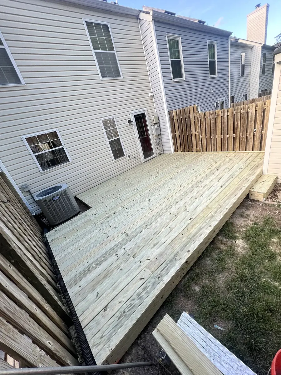 Backyard Deck Rebuild after the work was completed