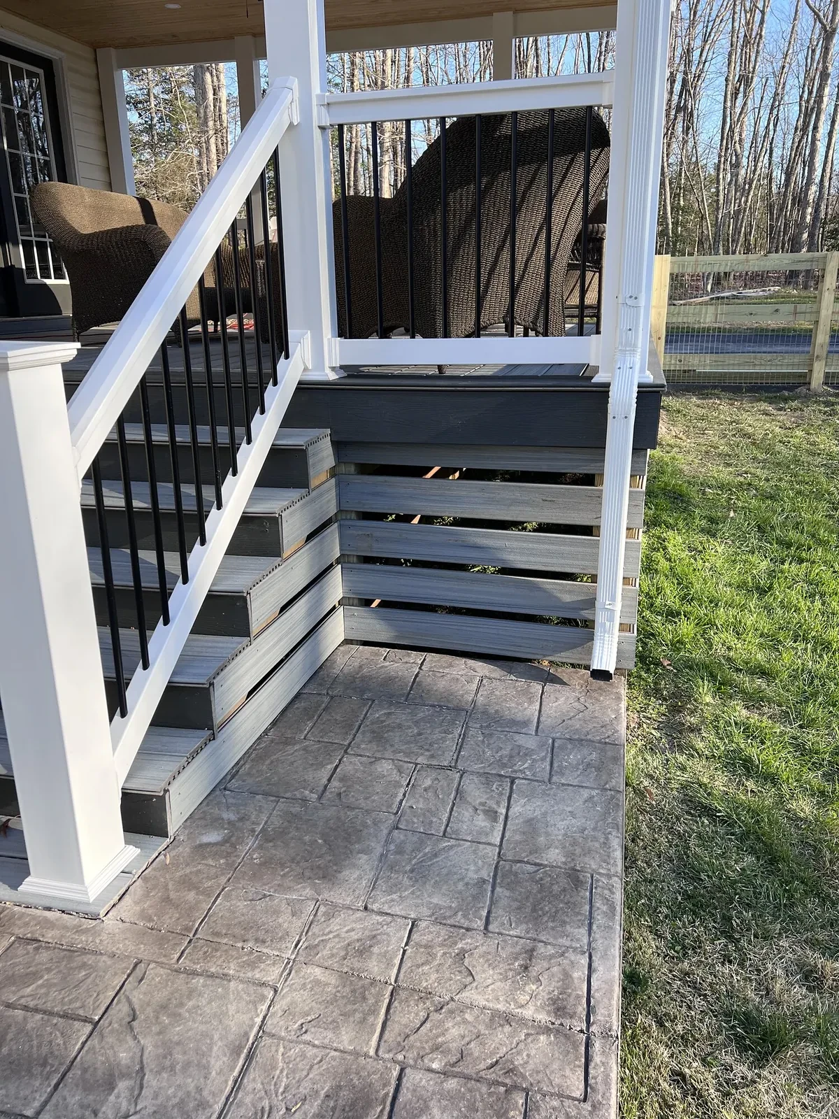 Trex Deck Skirt Installation after the work was completed