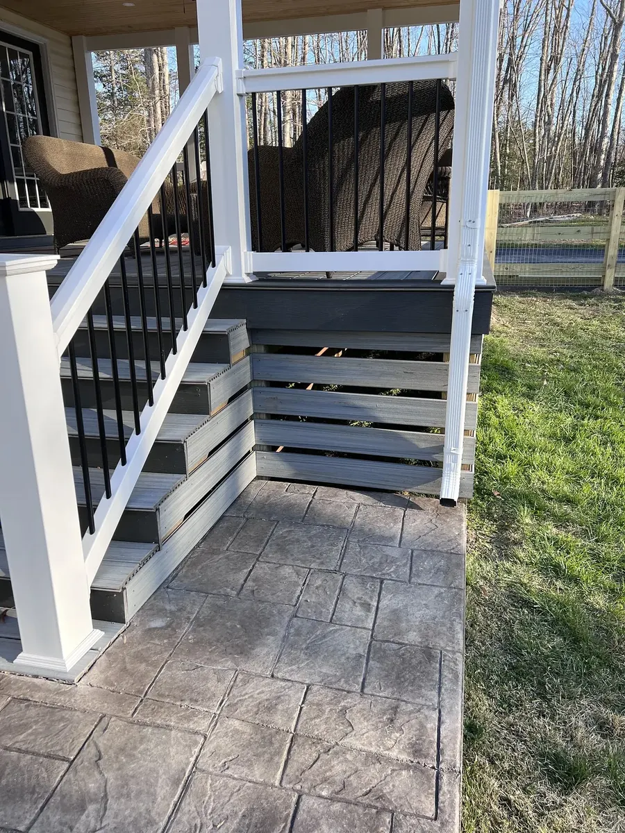 Trex Deck Skirt Installation after the work was completed