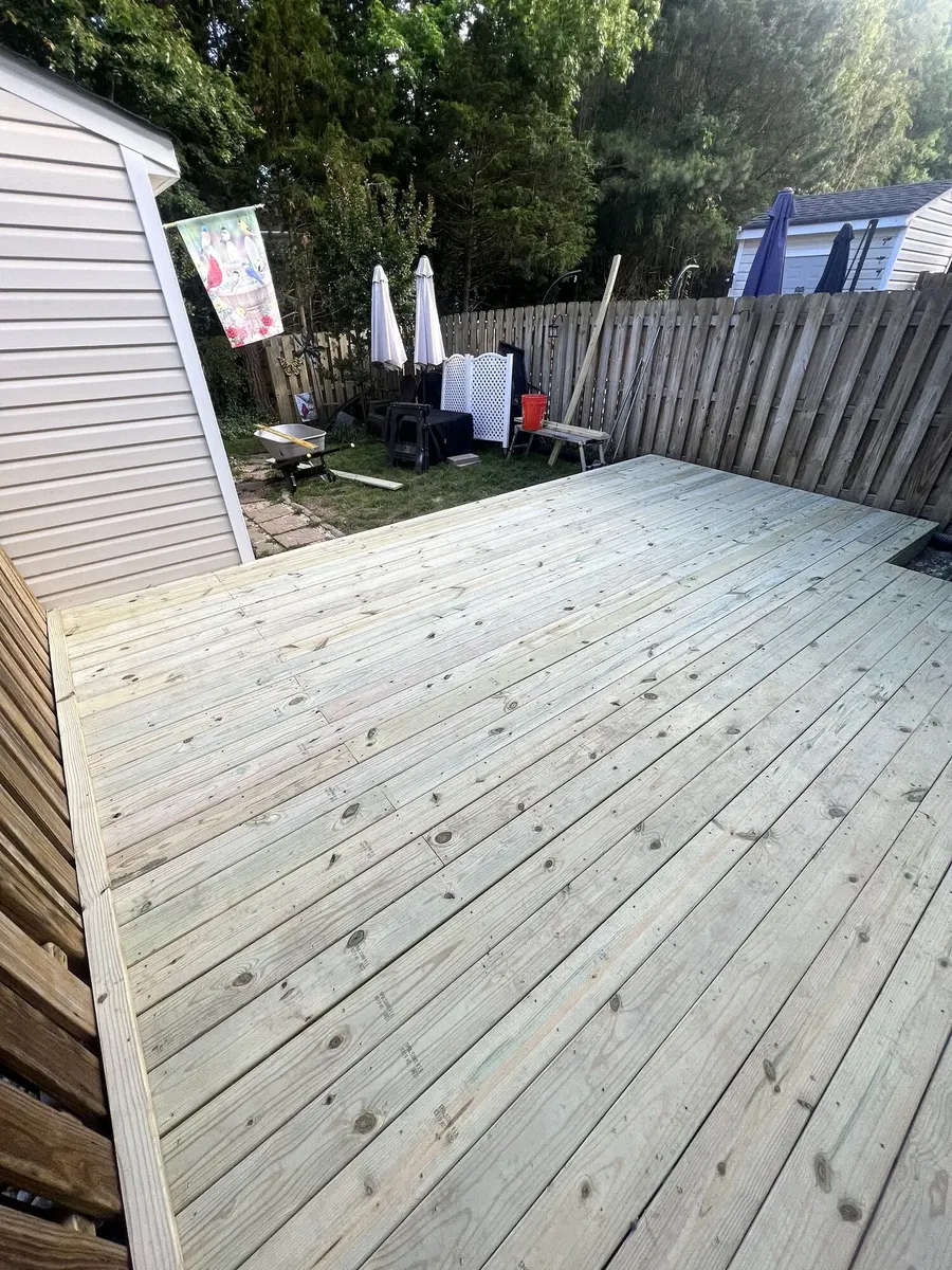 After photo 2 of the backyard deck rebuild