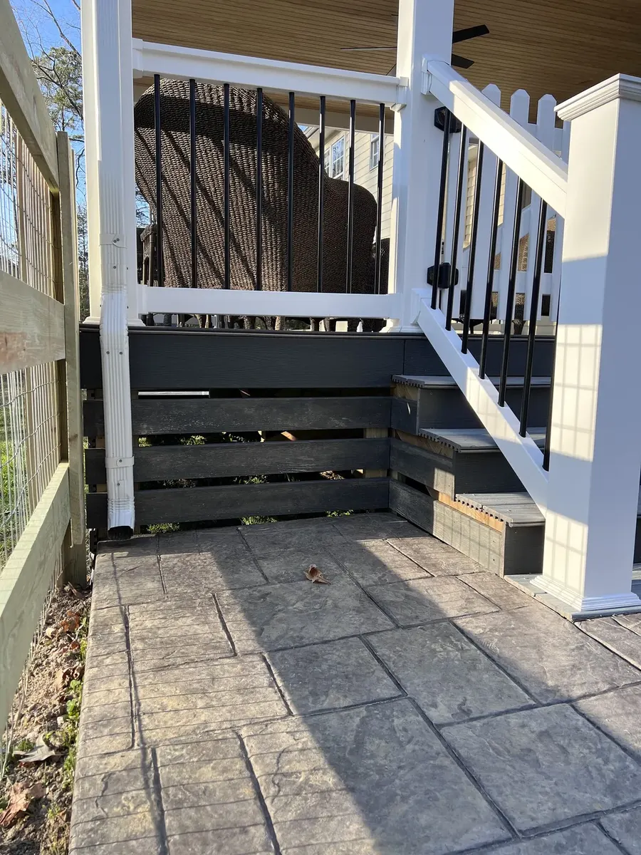 After photo 4 of the trex deck skirt installation