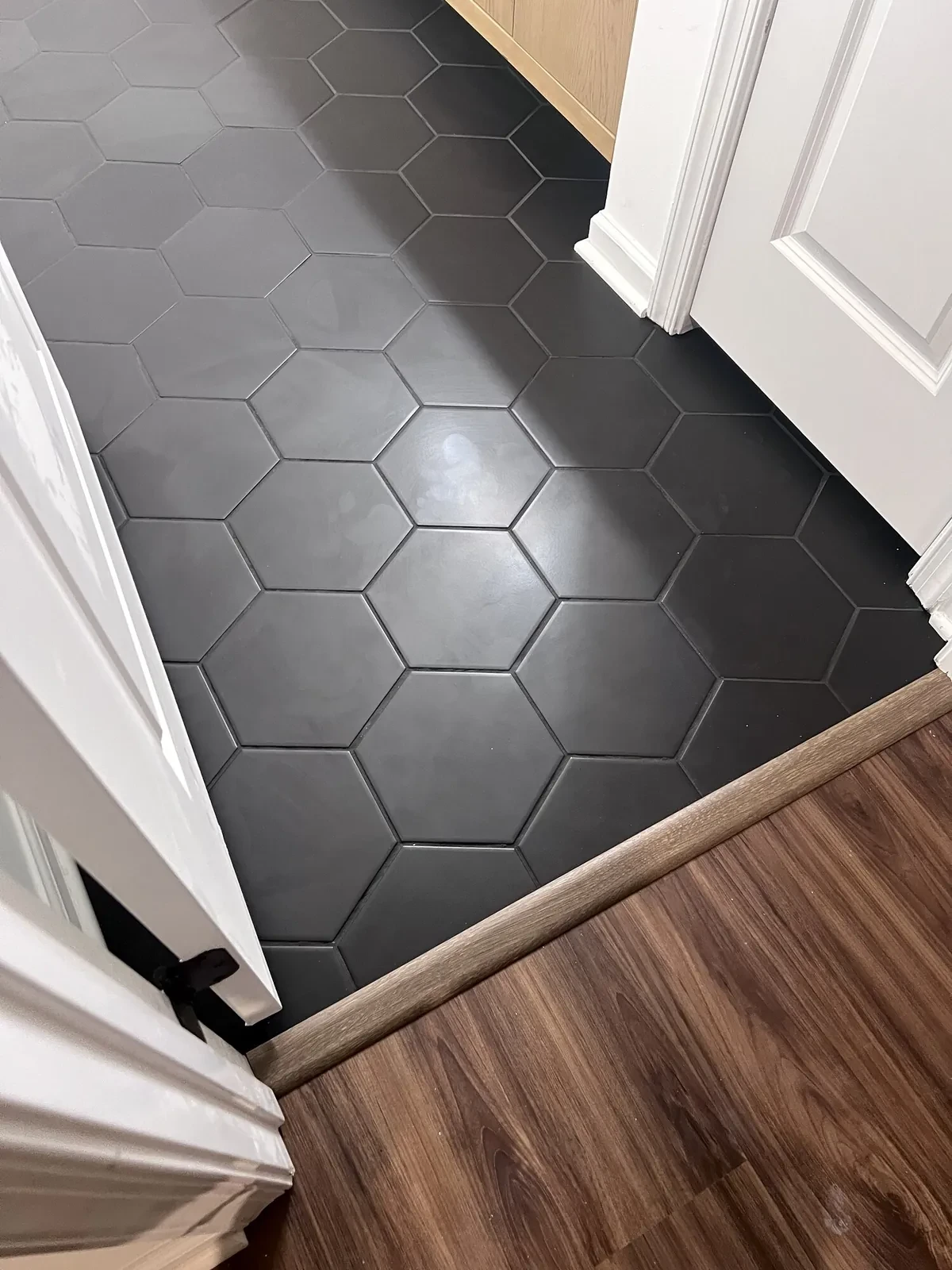 After photo 5 of the hex tile bathroom update