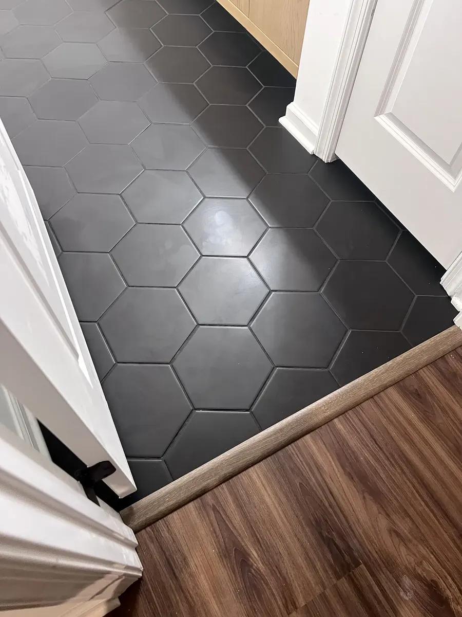 After photo 5 of the hex tile bathroom update