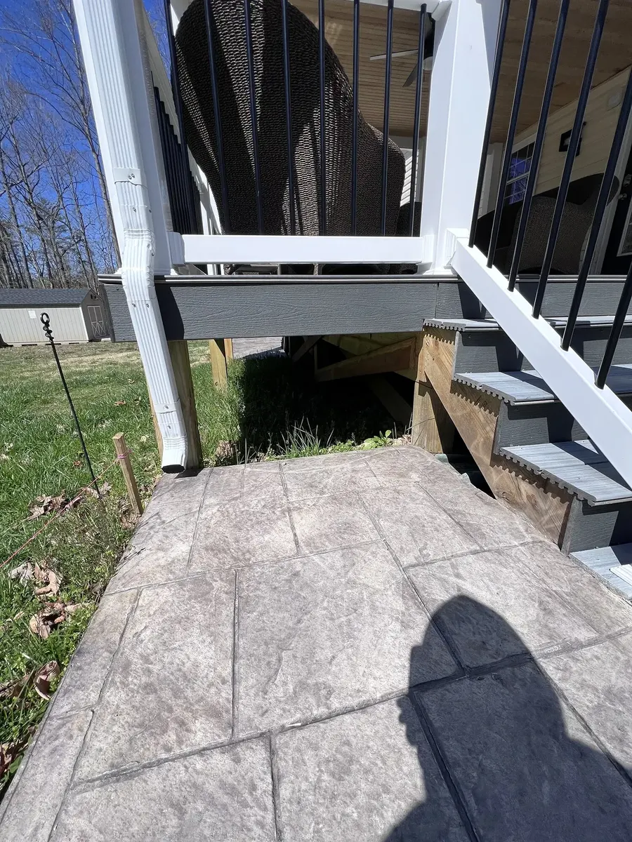 Trex Deck Skirt Installation before the work