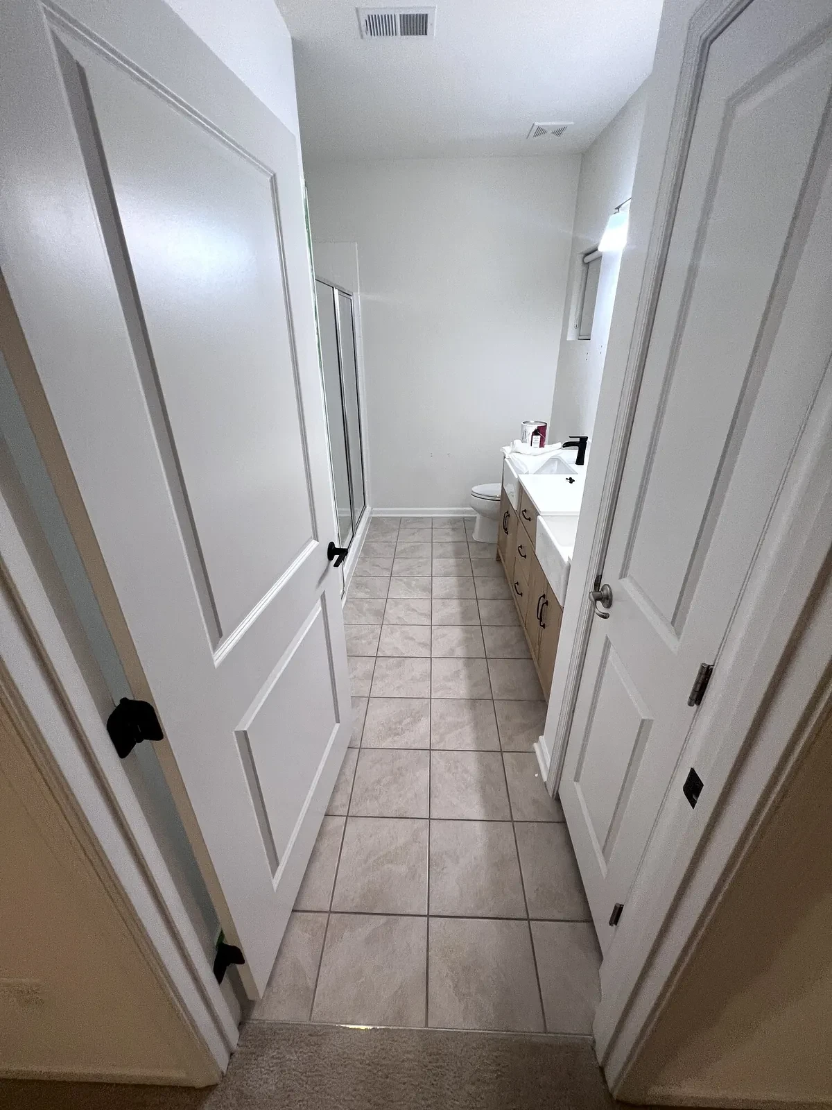 Hex Tile Bathroom Update before the work