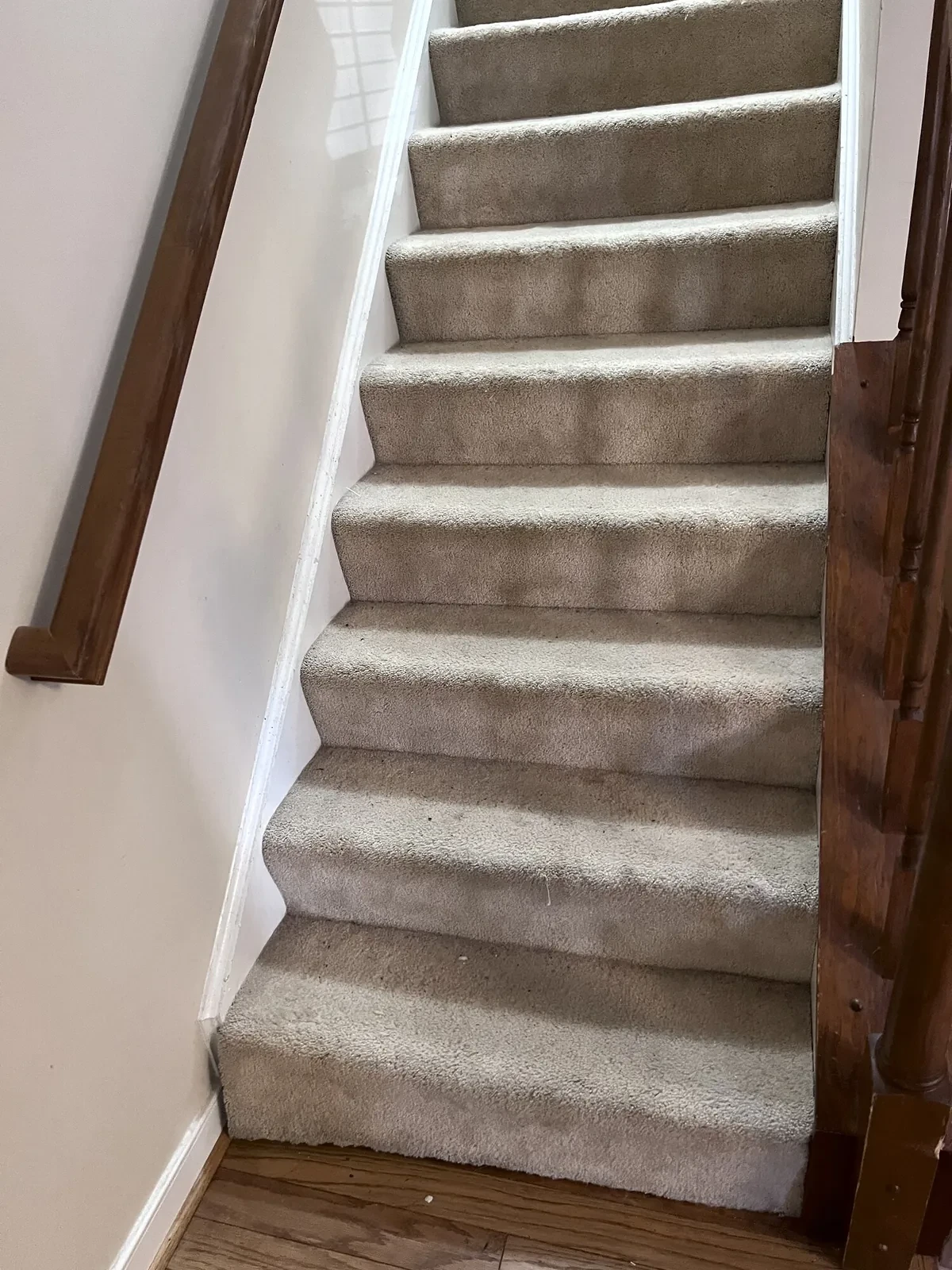 Before photo 3 of the staircase update