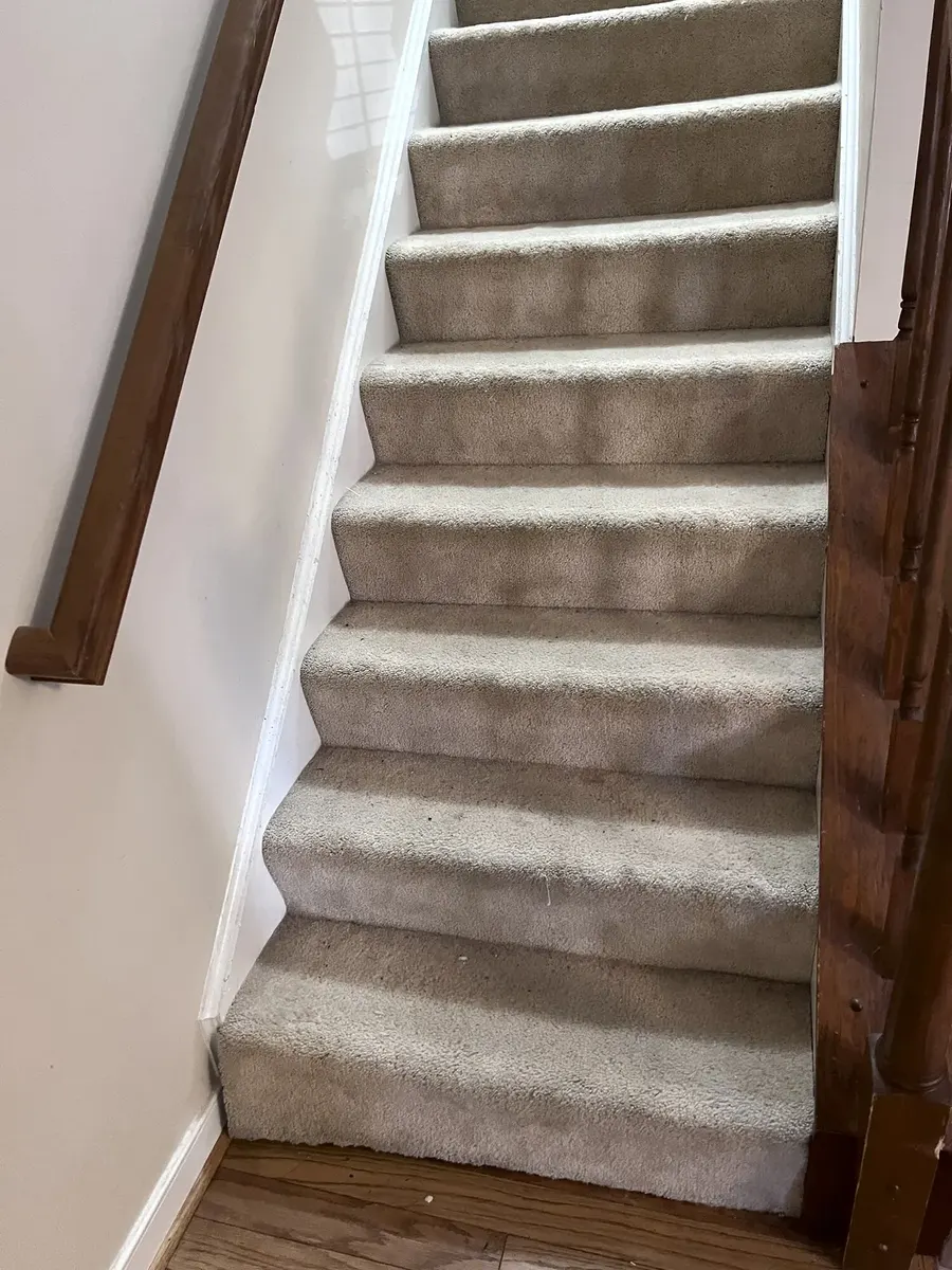 Before photo 3 of the staircase update