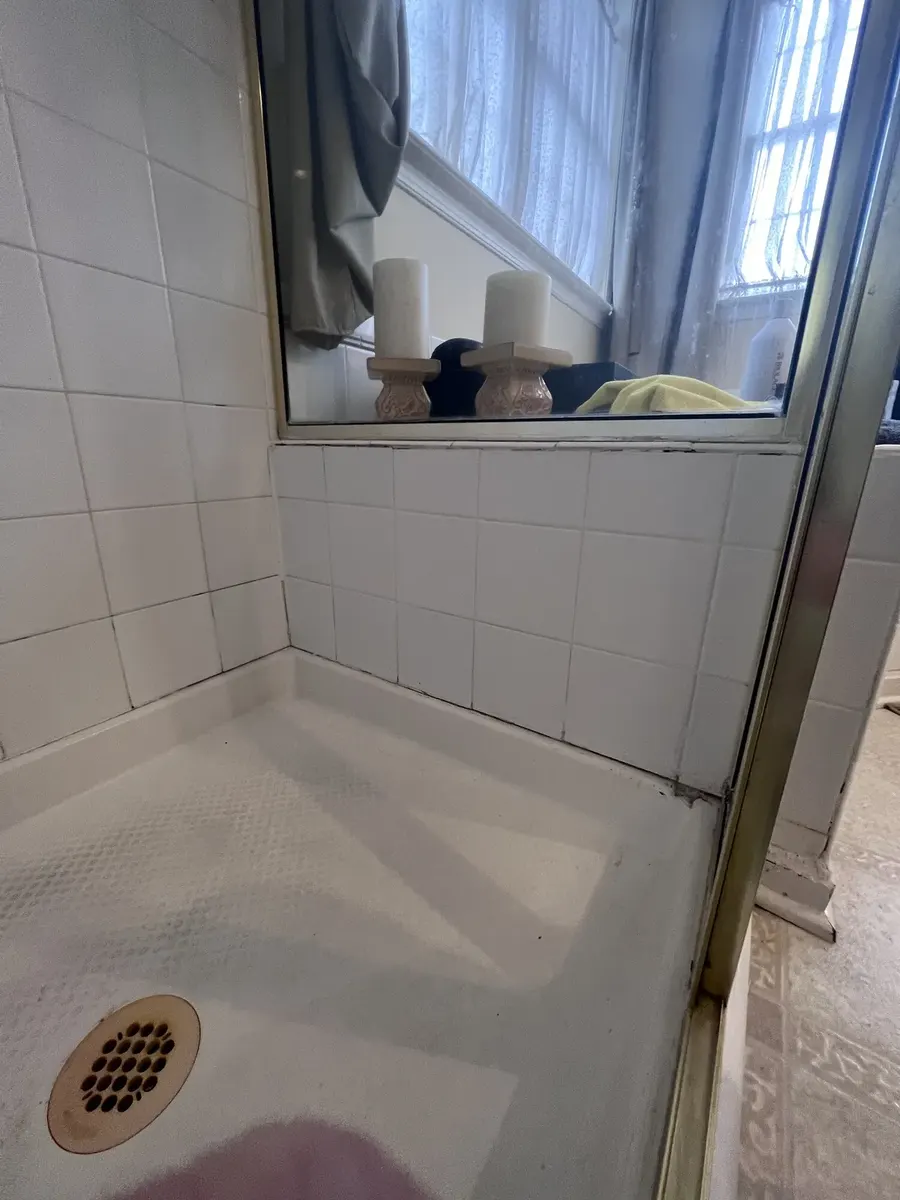 Before photo 3 of the custom shower rebuild