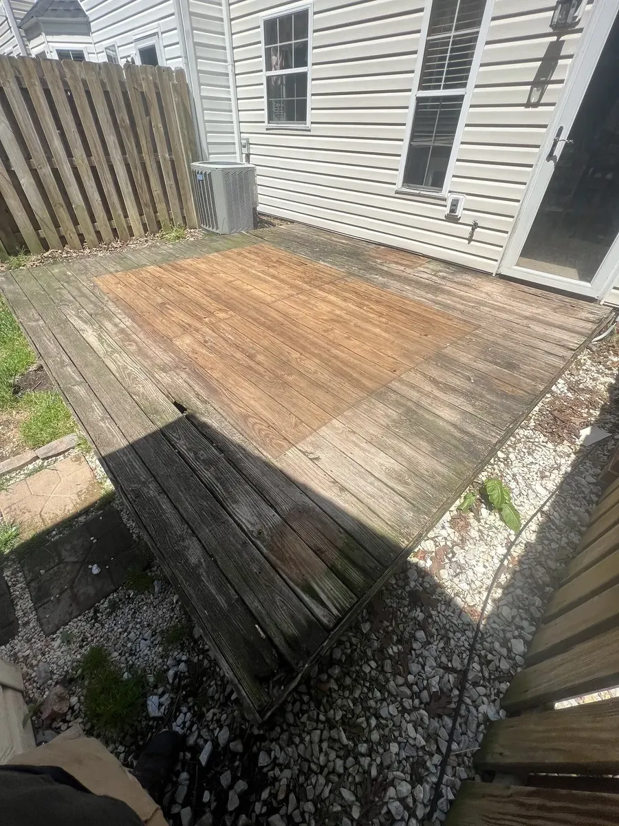 Before photo 3 of the backyard deck rebuild