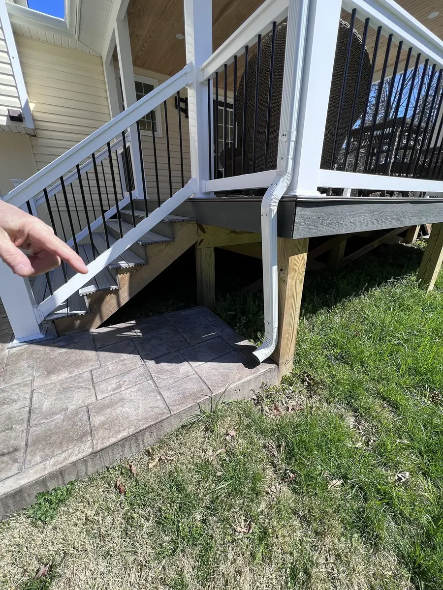 Before photo 4 of the trex deck skirt installation