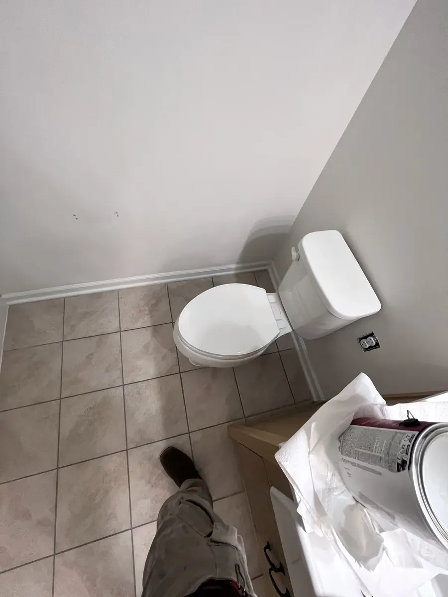 Before photo 4 of the hex tile bathroom update