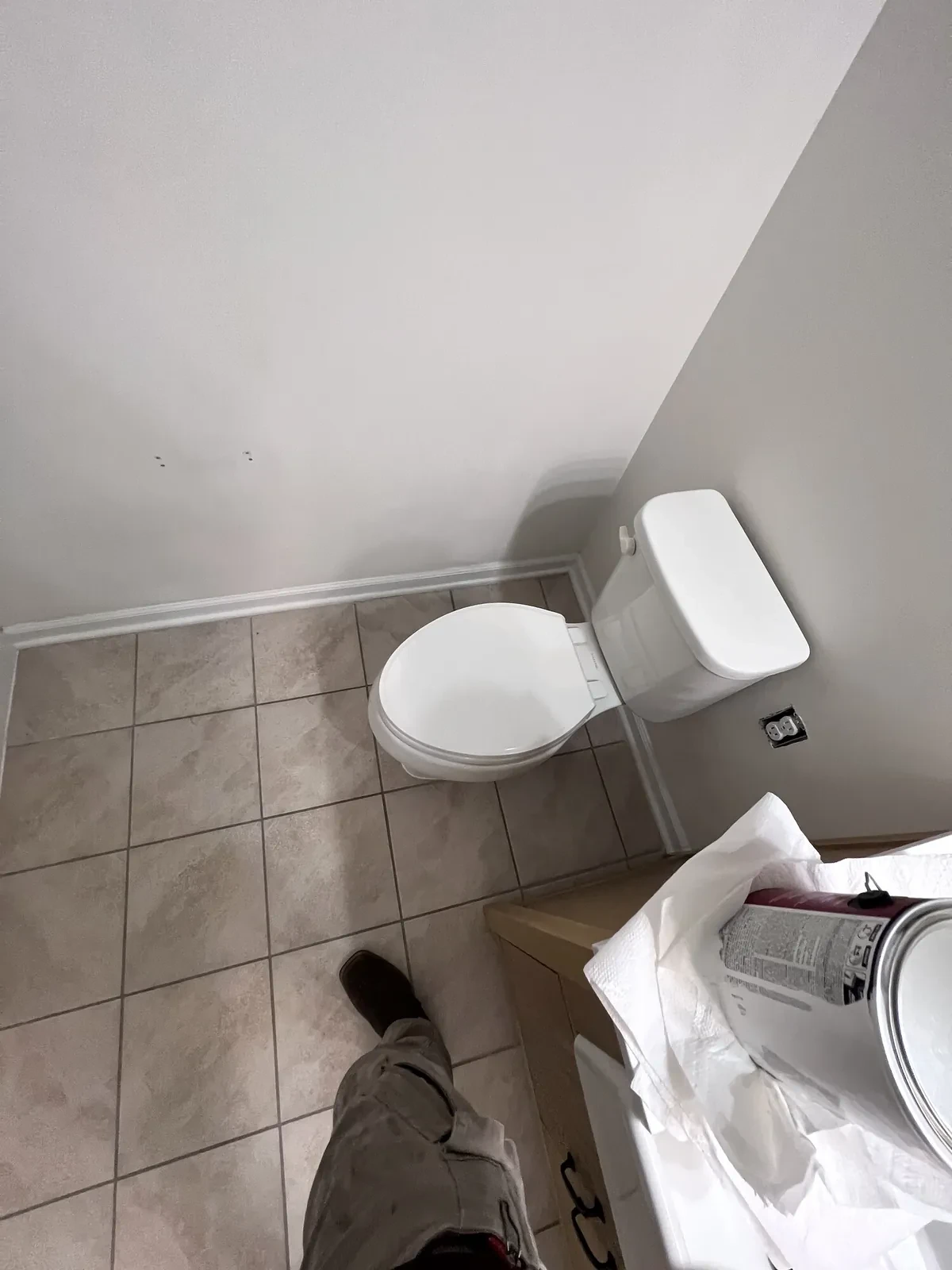 Before photo 4 of the hex tile bathroom update