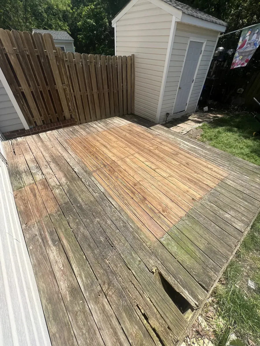 Before photo 4 of the backyard deck rebuild