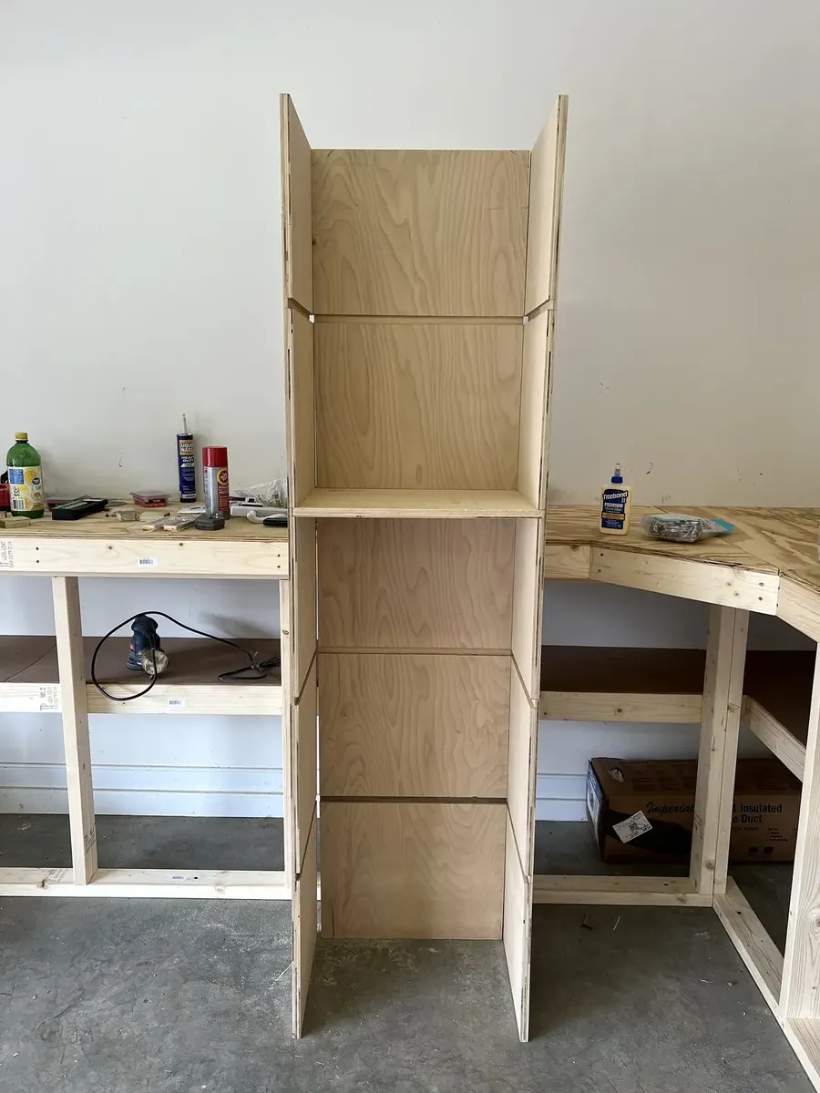 During photo 1 of the custom linen built-in