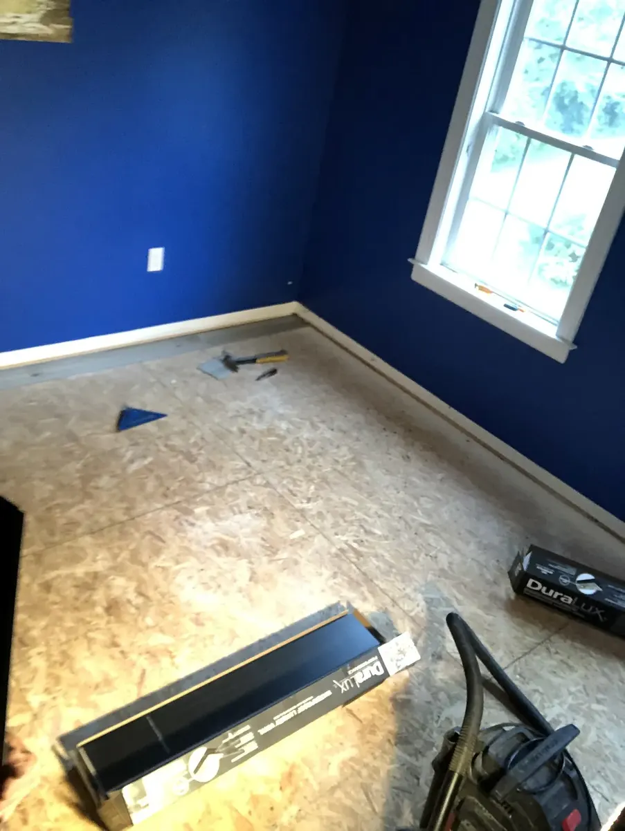 During photo 1 of the carpet-to-lvp update