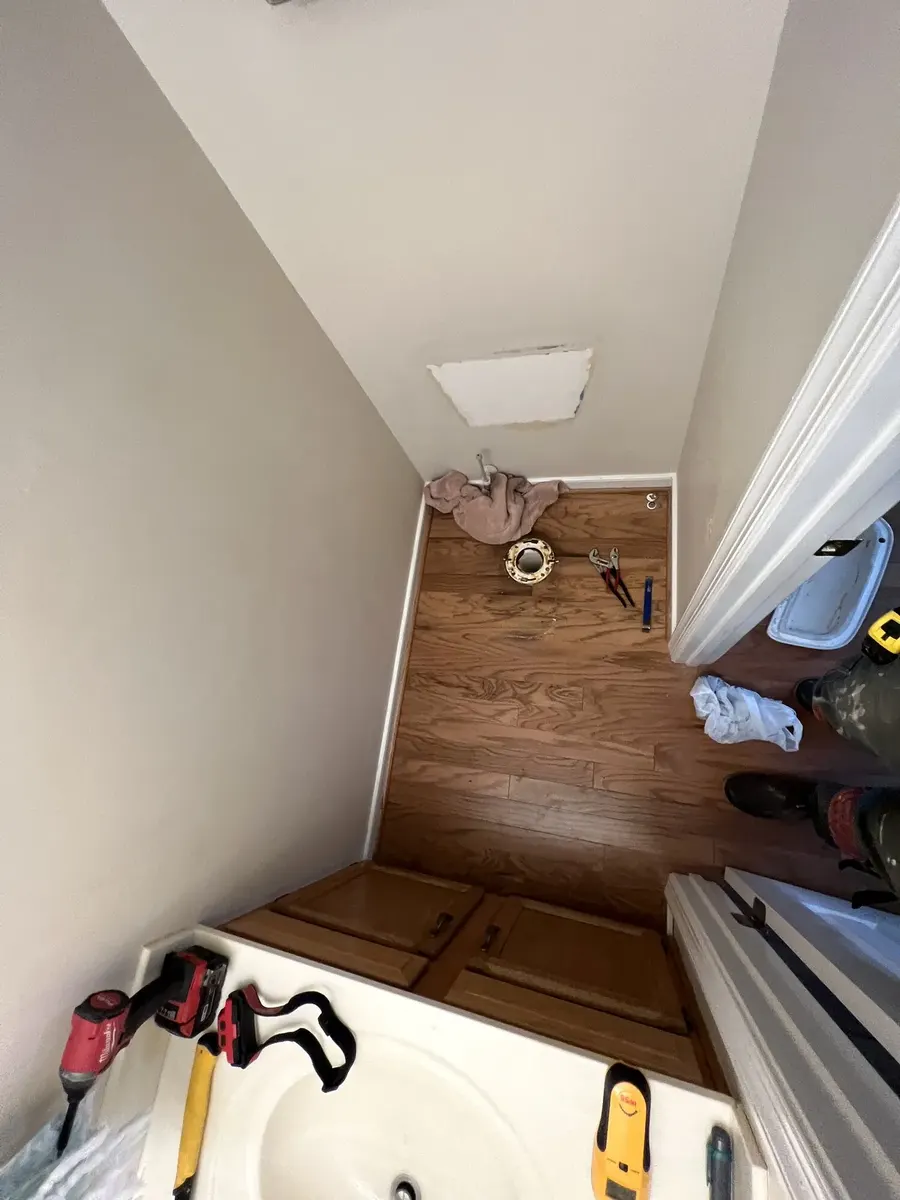 During photo 1 of the full & half bath updates