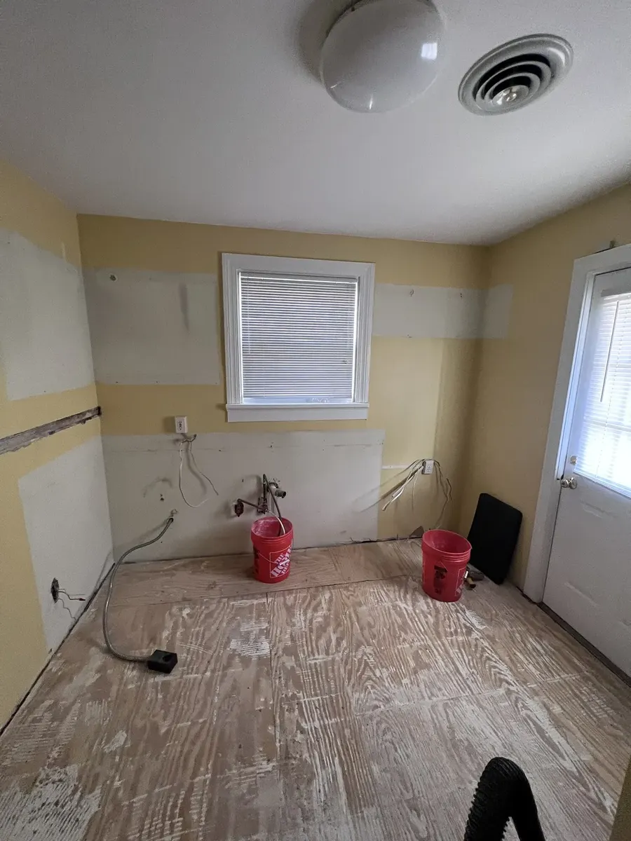 During photo 1 of the full kitchen remodel