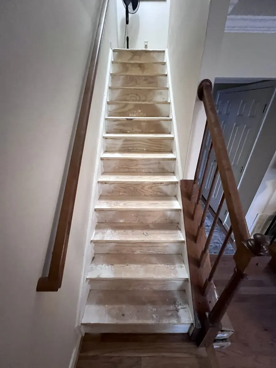 During photo 1 of the staircase update