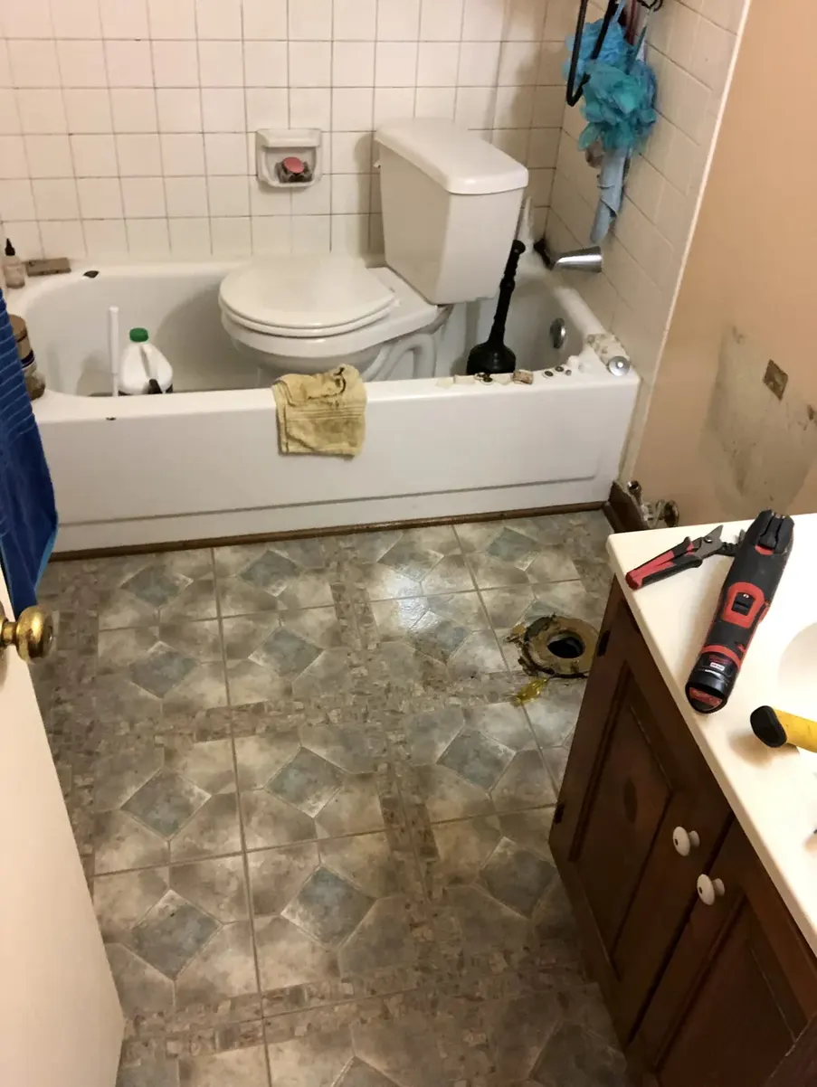 During photo 1 of the bathroom refresh
