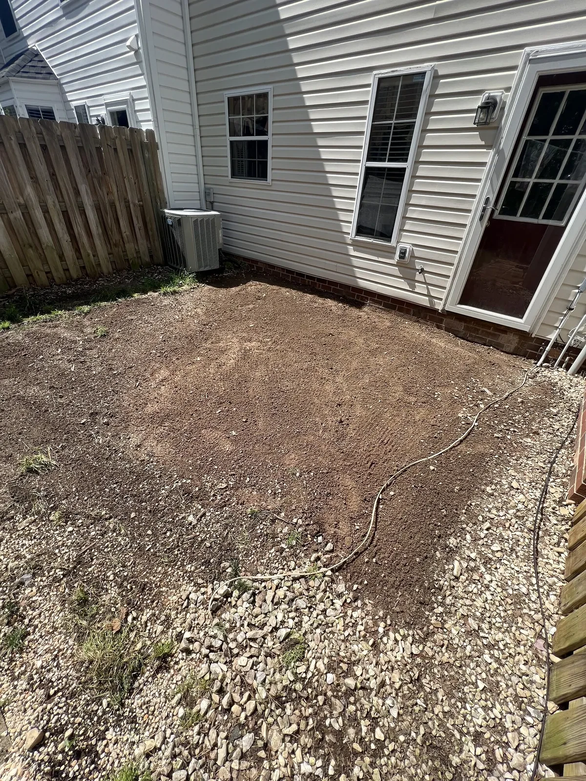 During photo 1 of the backyard deck rebuild