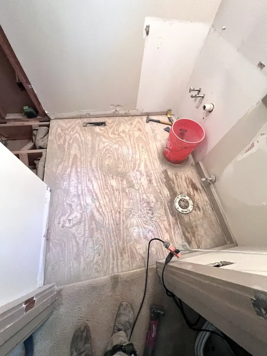 During photo 1 of the full bathroom renovation