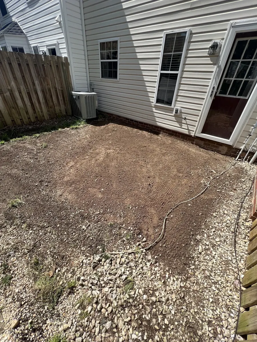 During photo 1 of the backyard deck rebuild