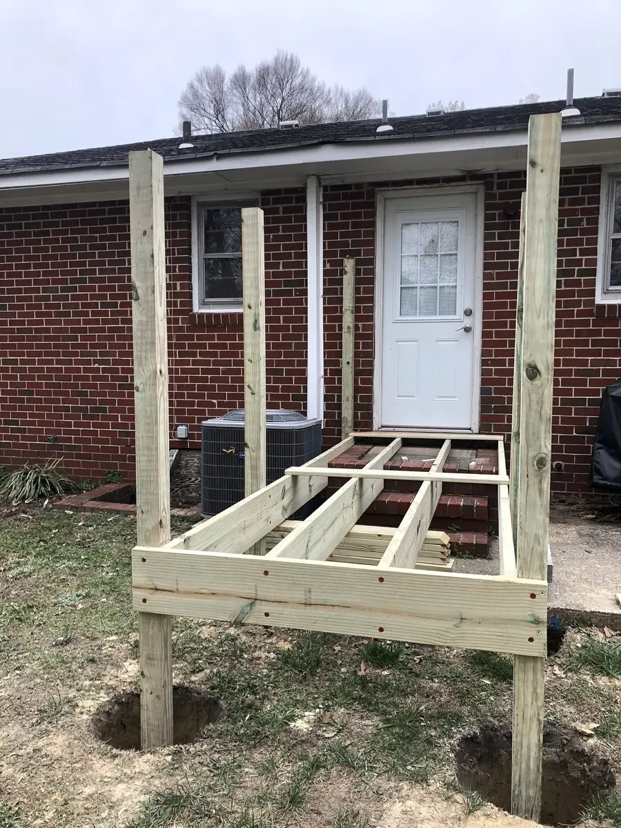 During photo 1 of the wheelchair ramp
