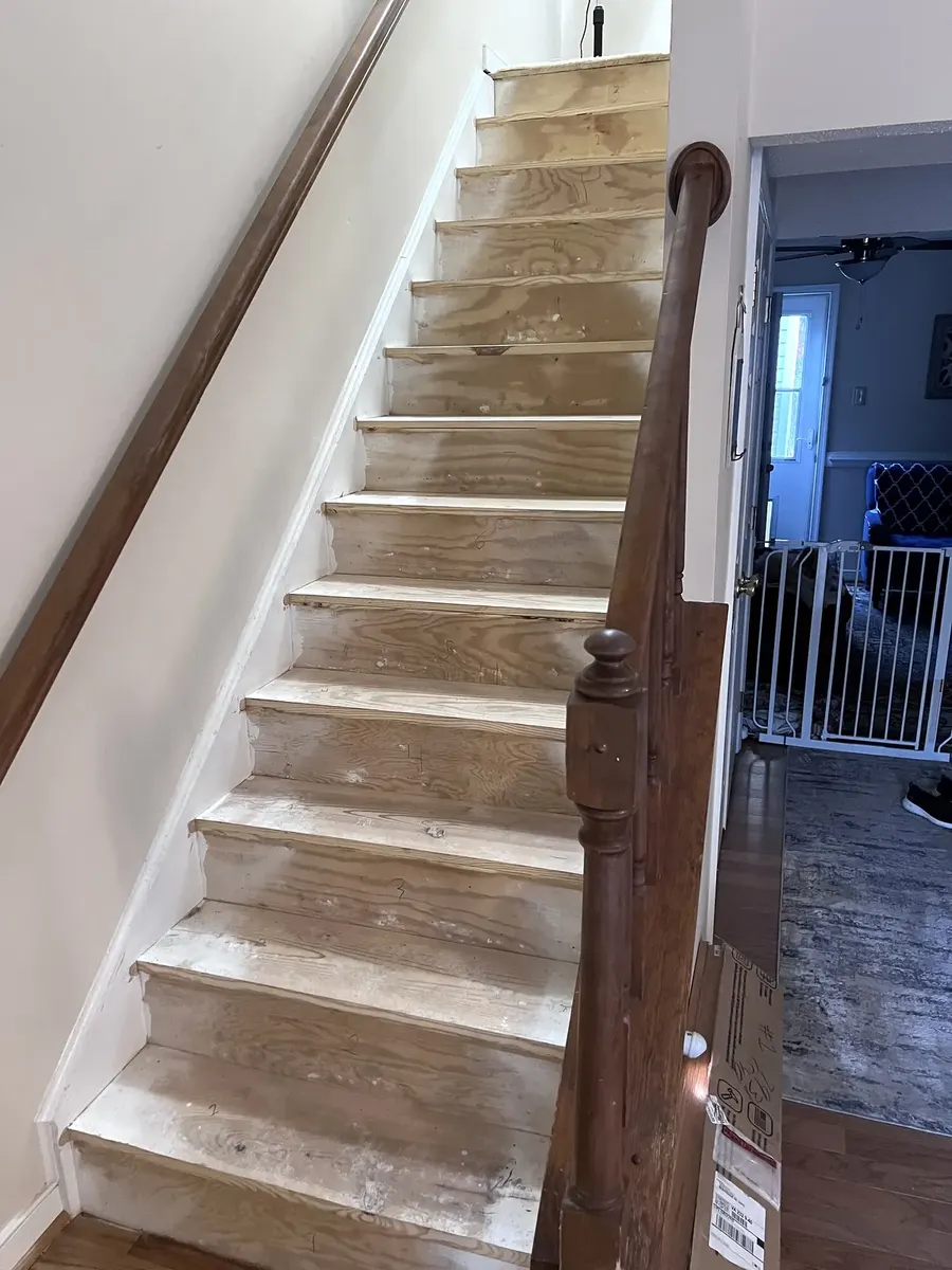During photo 2 of the staircase update