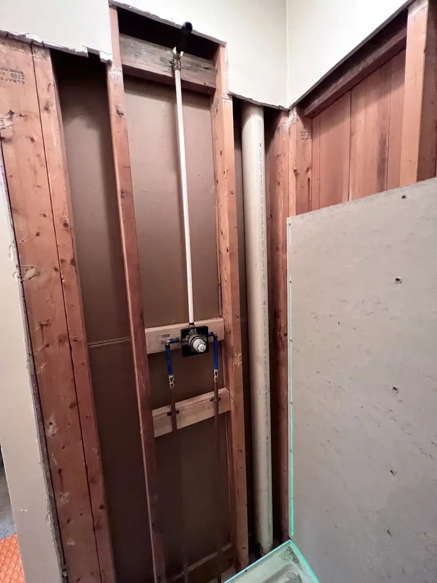 During photo 3 of the full bathroom renovation