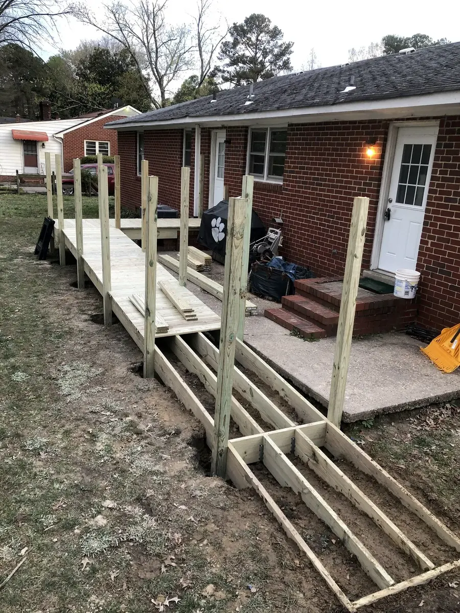 During photo 3 of the wheelchair ramp