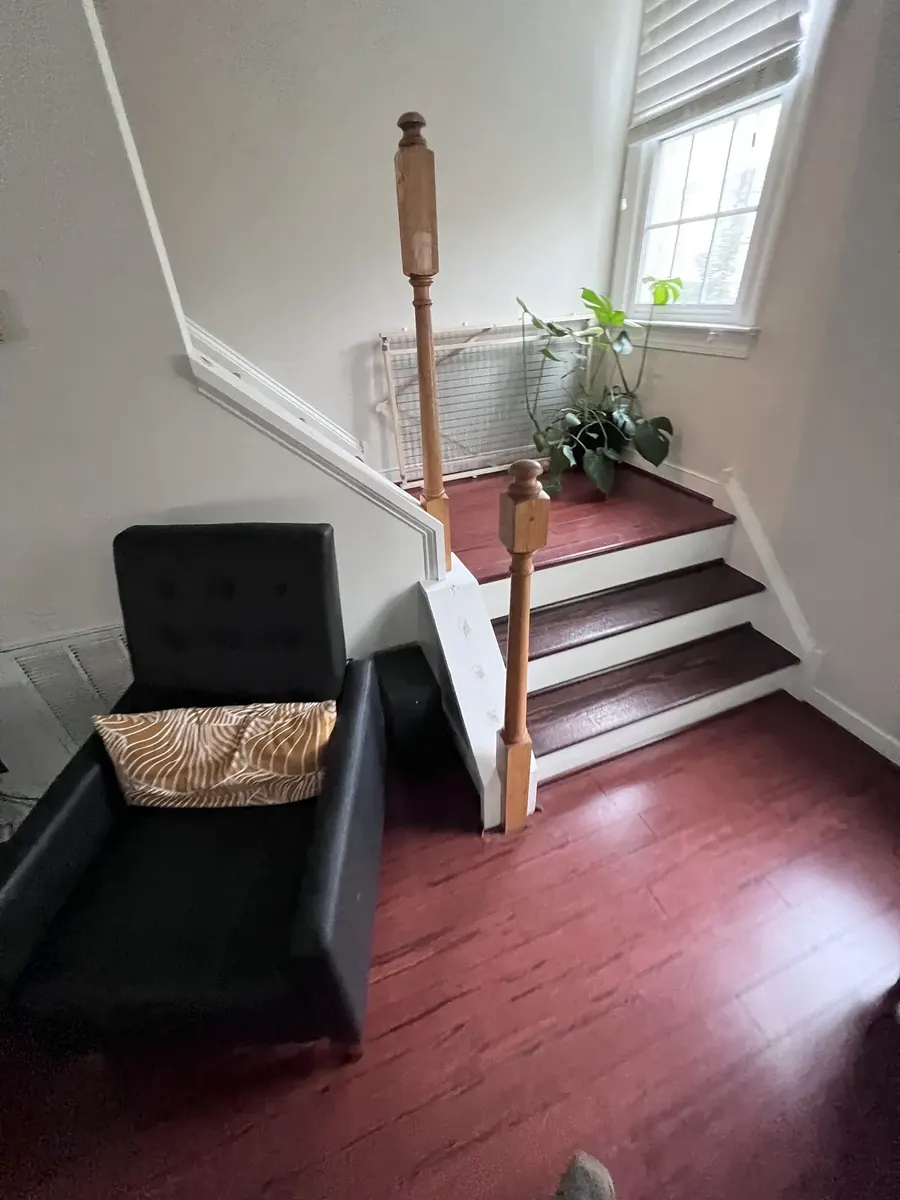 During photo 4 of the stair railing and baluster update