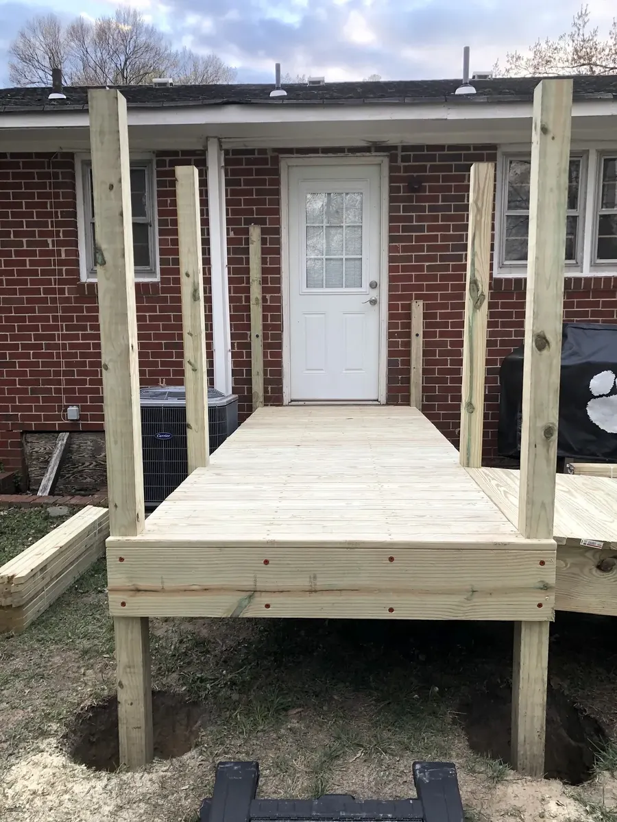 During photo 4 of the wheelchair ramp