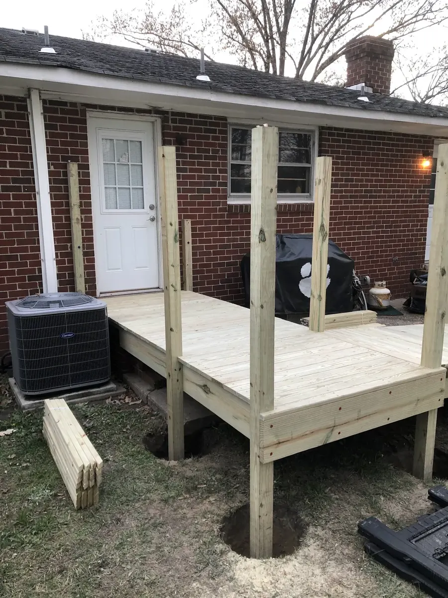 During photo 5 of the wheelchair ramp