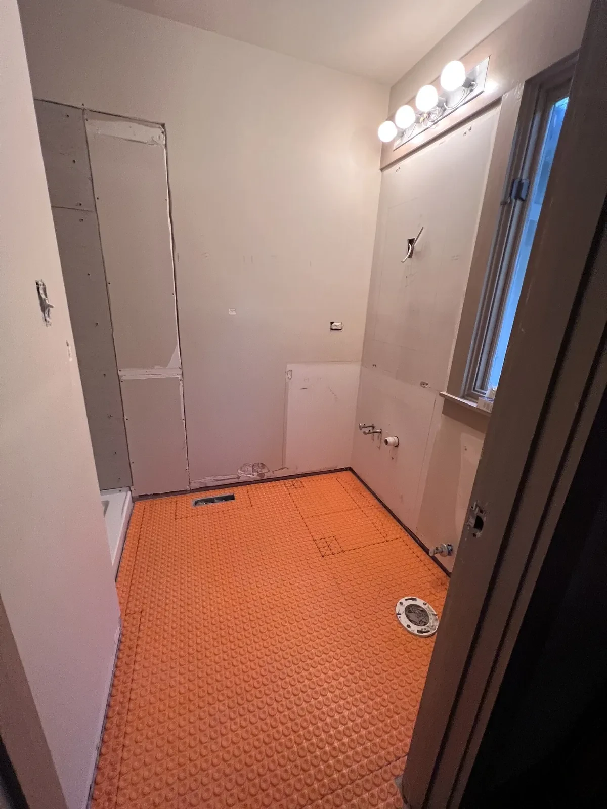 During photo 5 of the full bathroom renovation