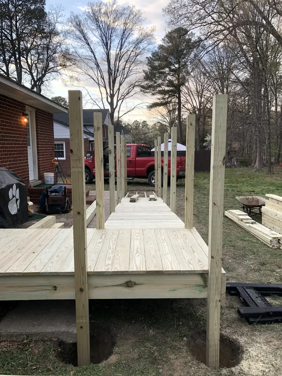 During photo 6 of the wheelchair ramp