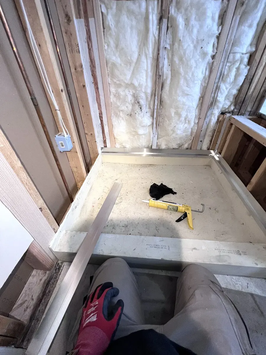 During photo 6 of the custom shower rebuild
