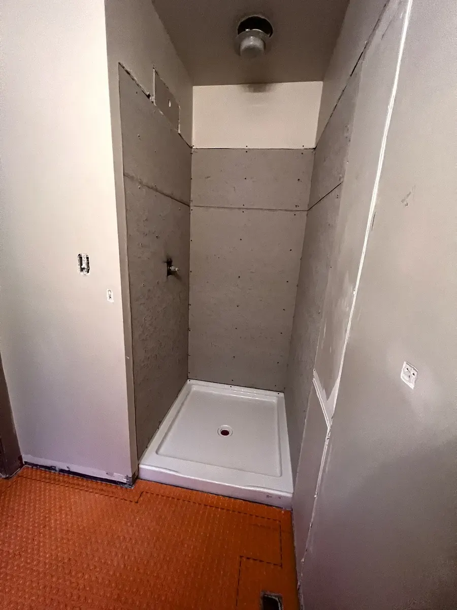 During photo 6 of the full bathroom renovation