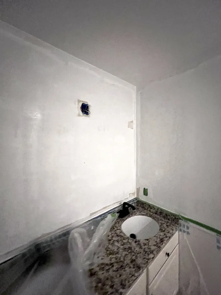 During photo 6 of the two-bathroom update