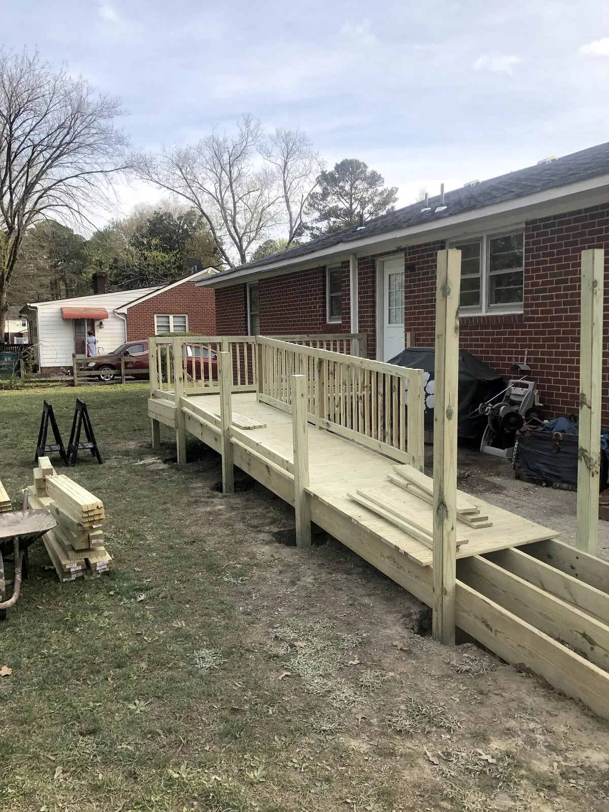 During photo 7 of the wheelchair ramp
