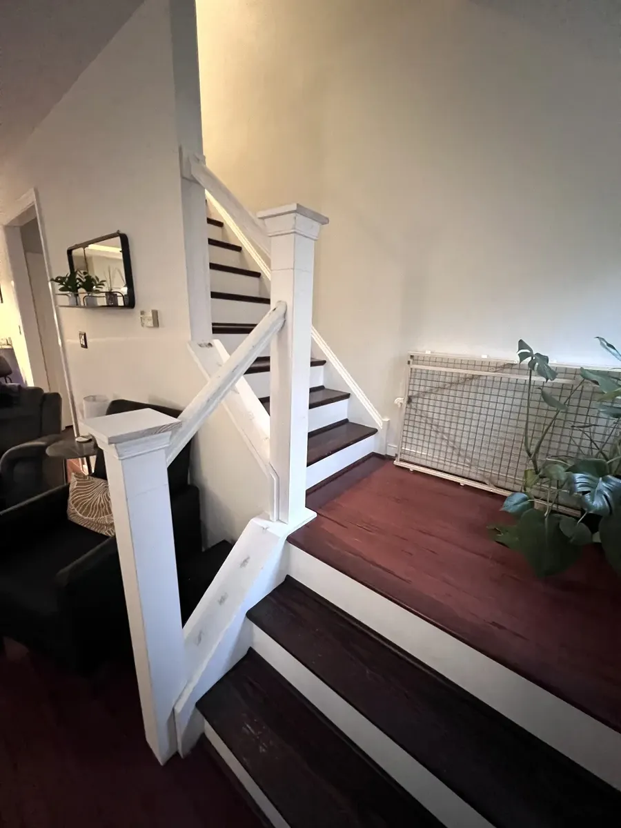 During photo 7 of the stair railing and baluster update
