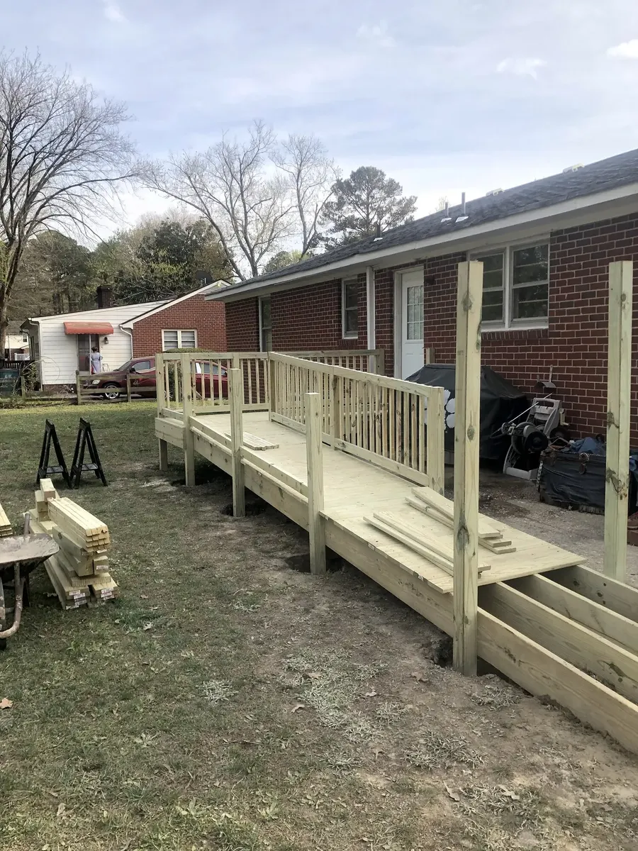 During photo 7 of the wheelchair ramp