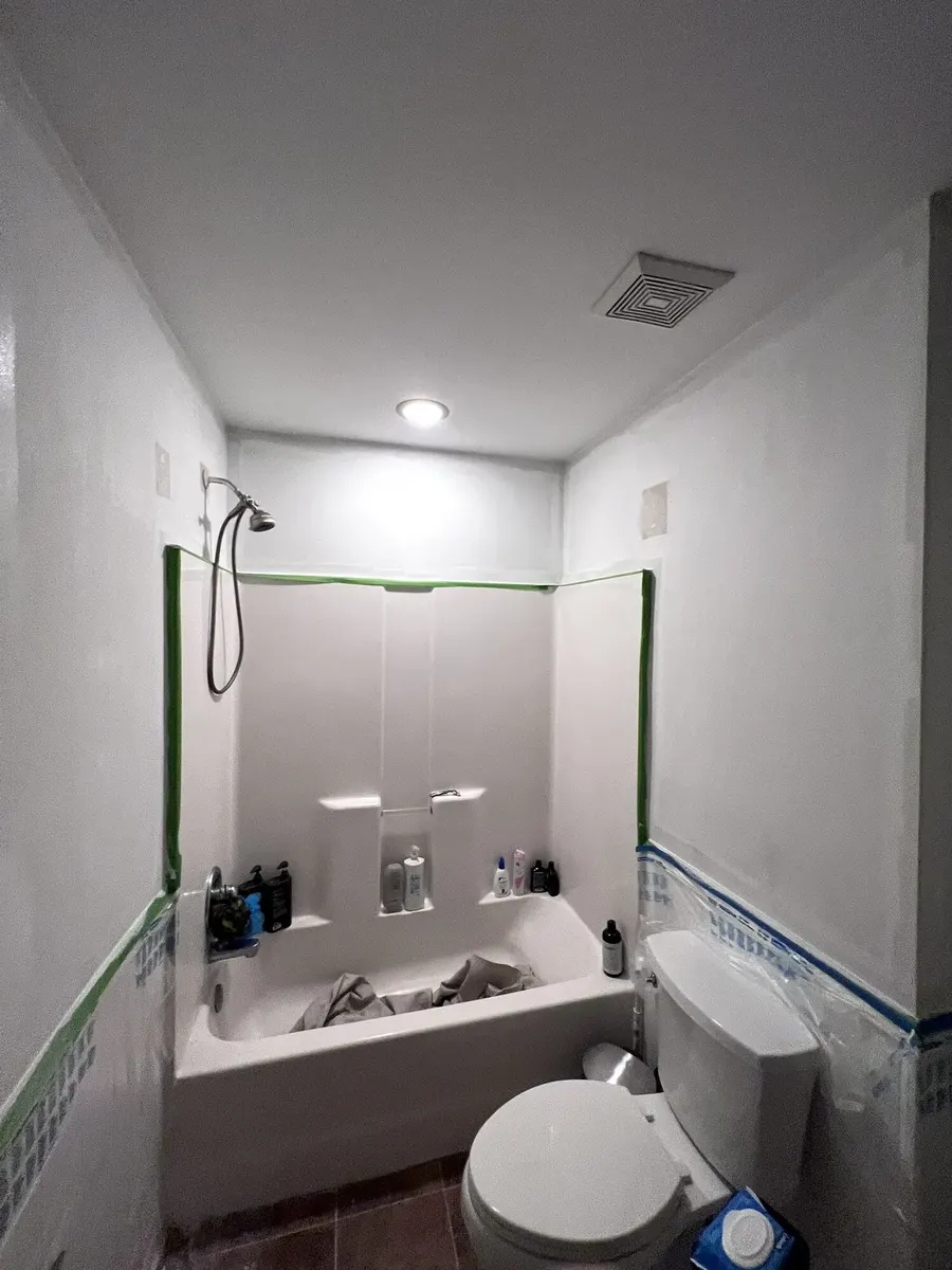 During photo 7 of the two-bathroom update