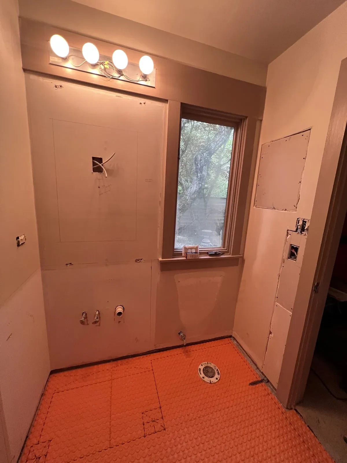 During photo 7 of the full bathroom renovation
