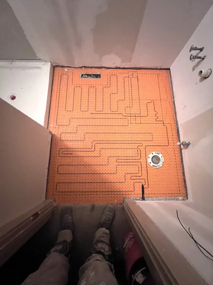 During photo 8 of the full bathroom renovation